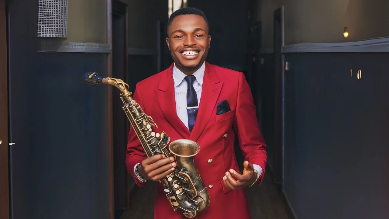 Saxophonist Harrison Chidalu Ibaro